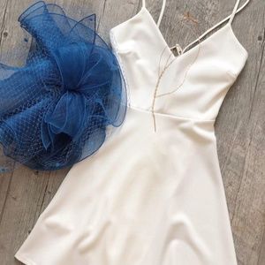 White engagement party dress